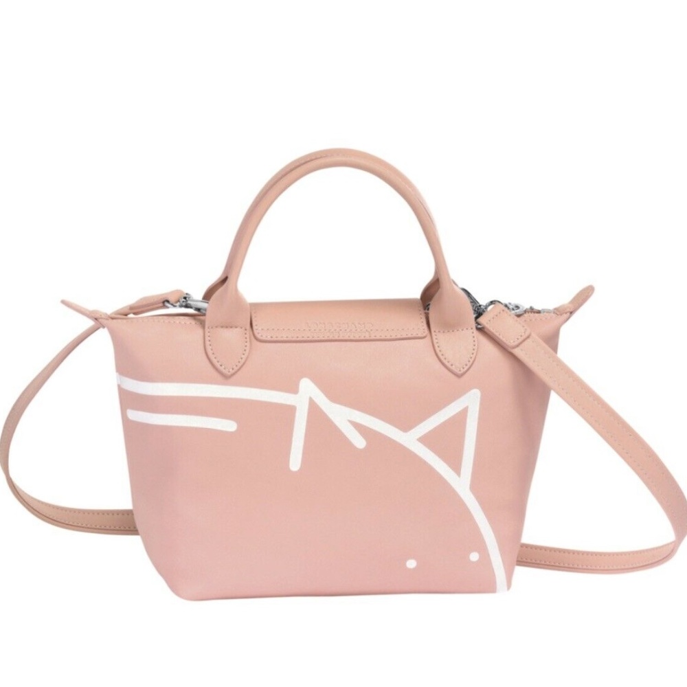 Longchamp X Mr. Bags Le Pliage TOP HANDLES Pig Bag Pink 2019 NEW Limited Edition